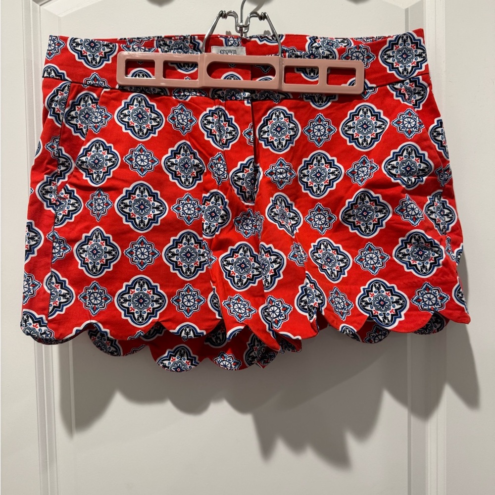 Crown & Ivy Red and Blue Patterned Shorts